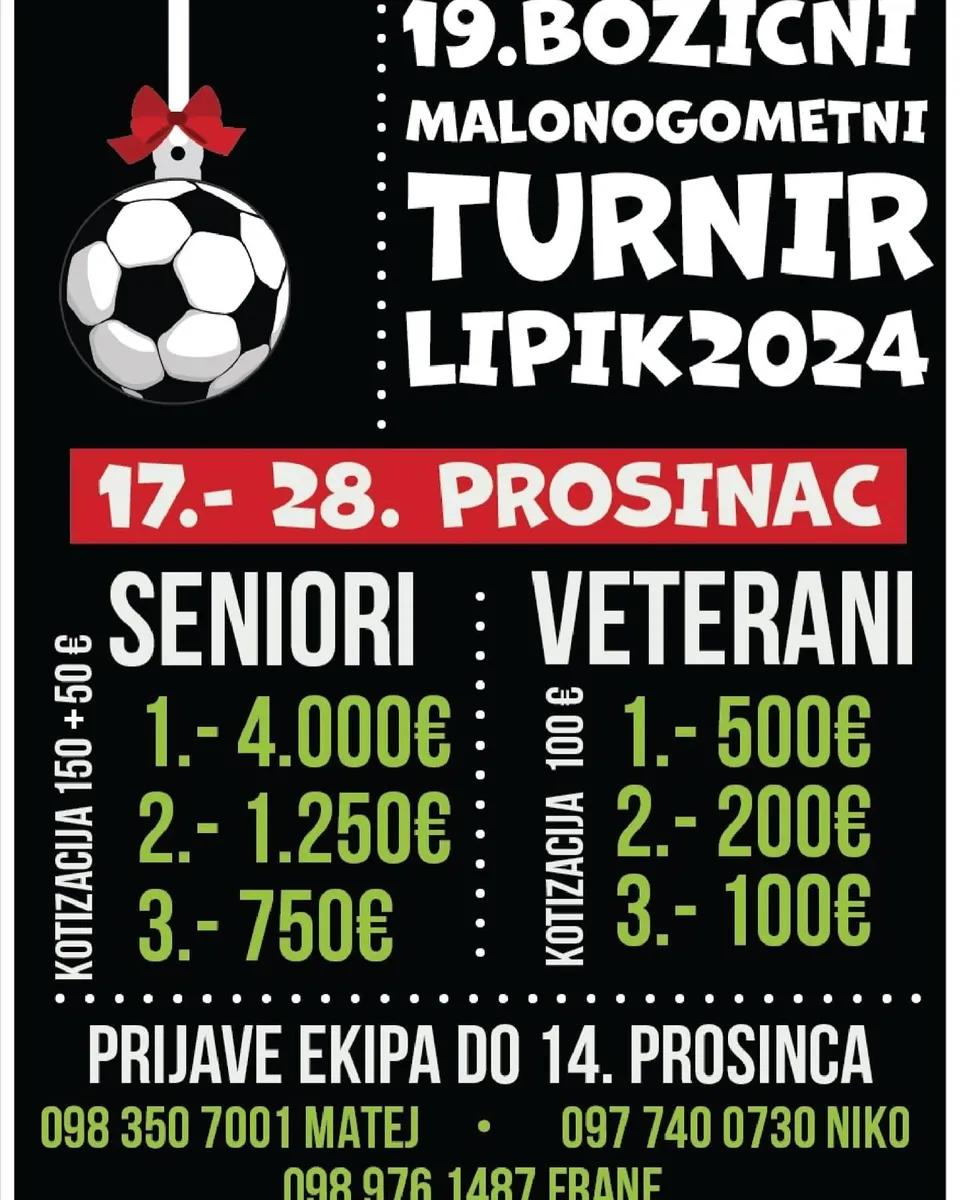 Fotografija uz članak „19. BOŽIĆNI MALONOGOMETNI TURNIR LIPIK Prijave u tijeku“