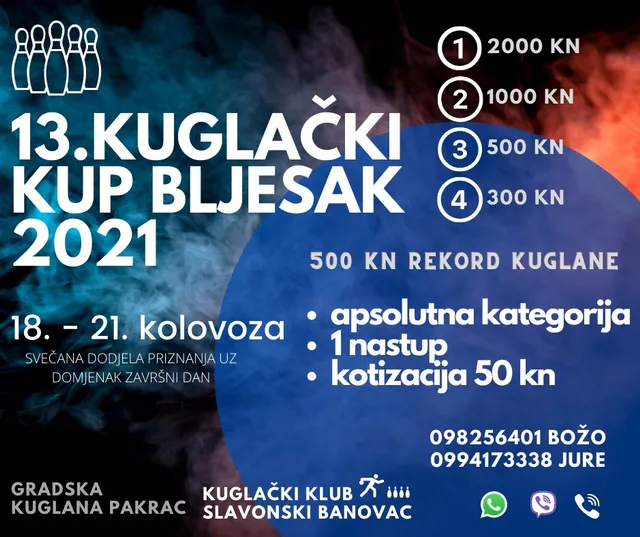 Fotografija uz članak „KUGLAČKI KUP "BLJESAK" Prijave u tijeku“