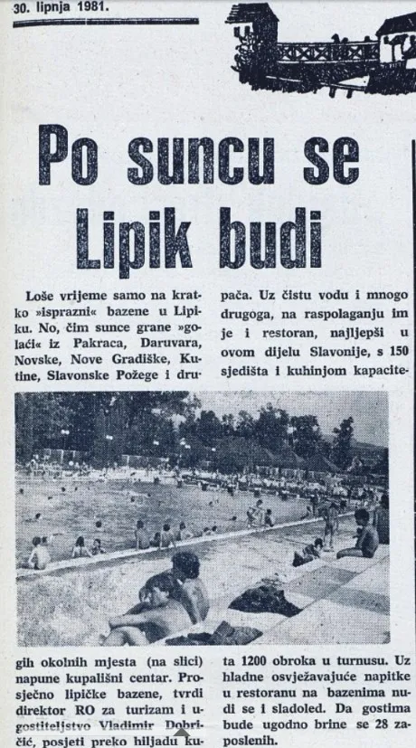 Fotografija uz članak „IZ ARHIVE „PAKRAČKOG VJESNIKA“ Turistički Lipik prije više od 45 godina“