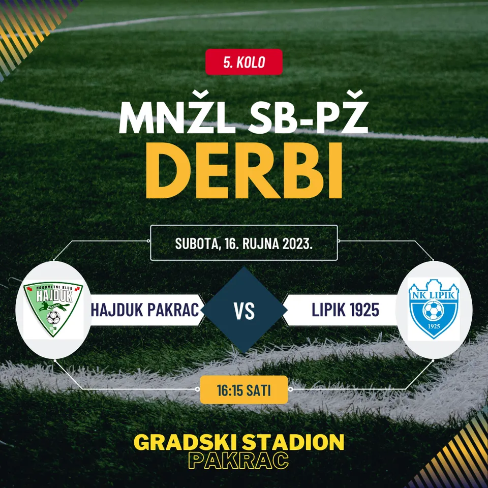 derbi hajduk lipik najava
