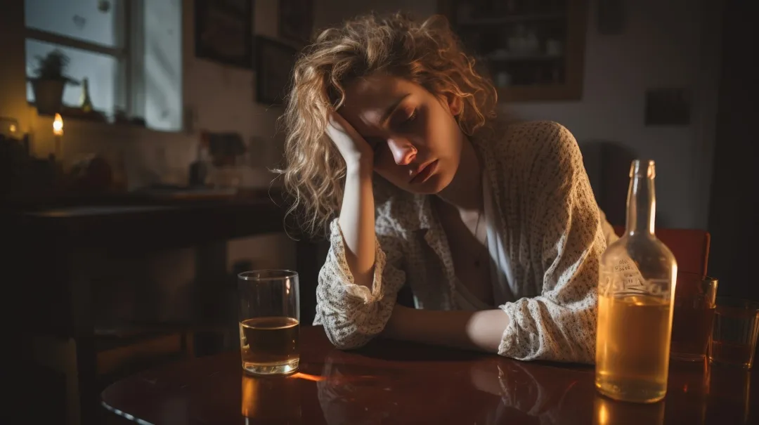 portrait person suffering from hangover