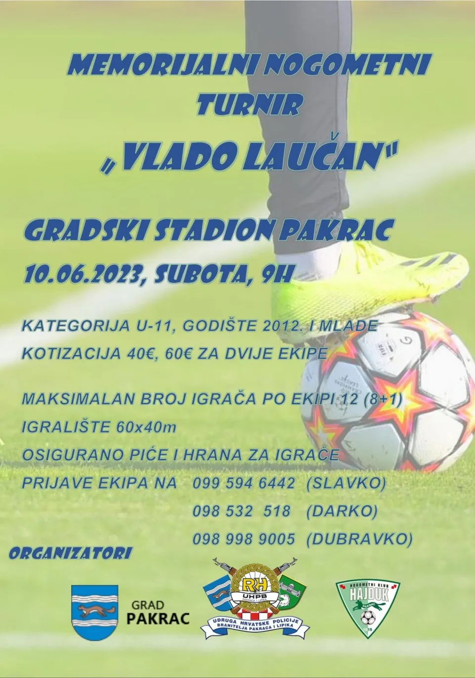14. memorijalni turnir vlado laucan najava