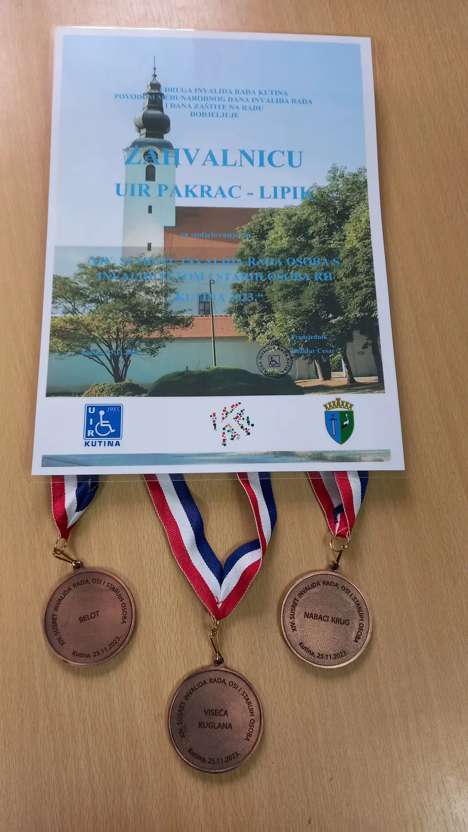 Fotografija uz članak „INVALIDI RADA PAKRAC-LIPIK Na Susretima u Kutini brončane medalje“