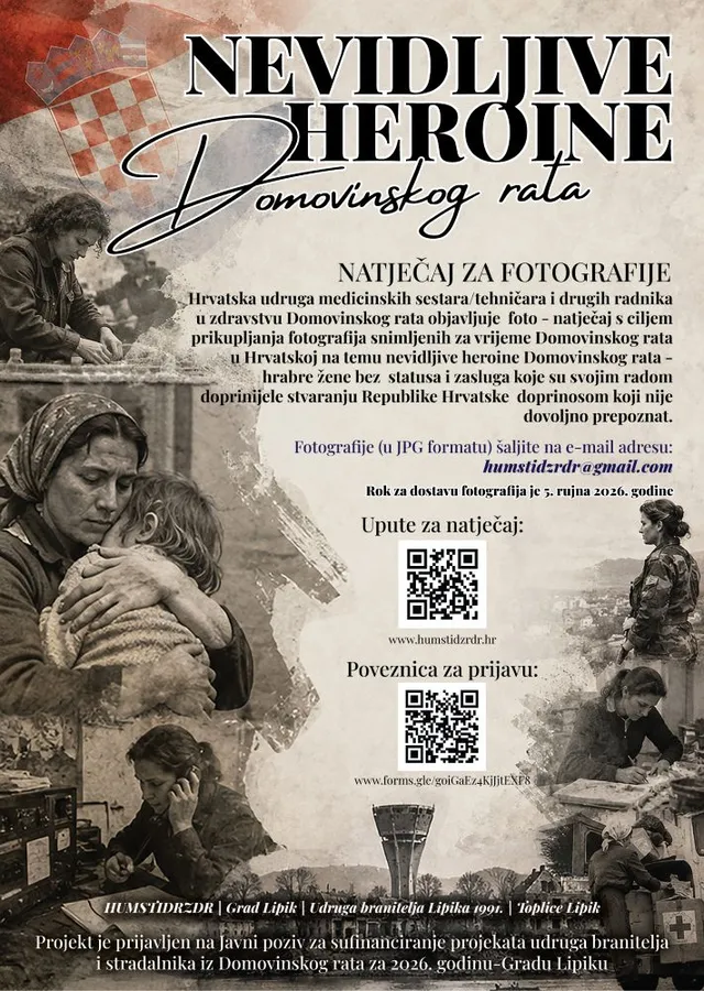 PLAKAT NEVIDLJIVE HEROINE DOMOVINSKOG RATA