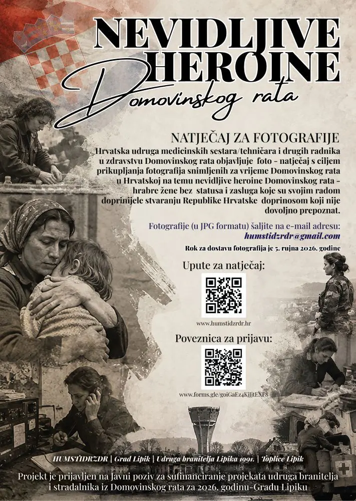 PLAKAT NEVIDLJIVE HEROINE DOMOVINSKOG RATA