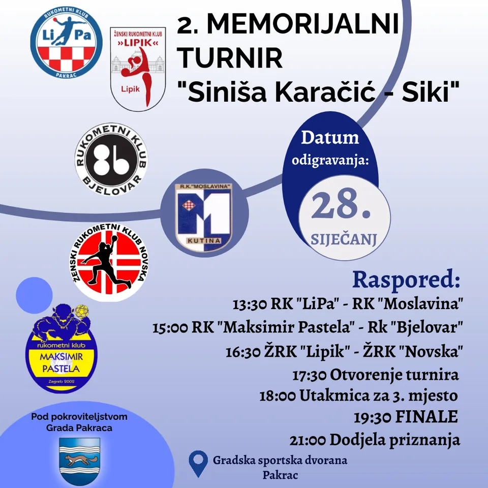 Fotografija uz članak „2. MEMORIJAL "SINIŠA KARAČIĆ – SIKI" U subotu vrlo jako izdanje rukometnog turnira“