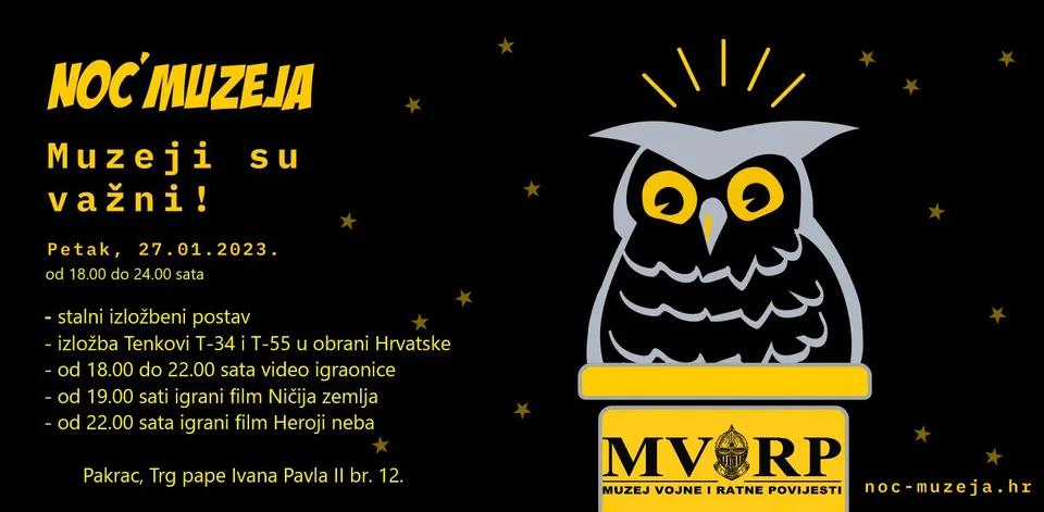 Fotografija uz članak „NOĆ MUZEJA Ovogodišnja tema "Muzeji su važni"“