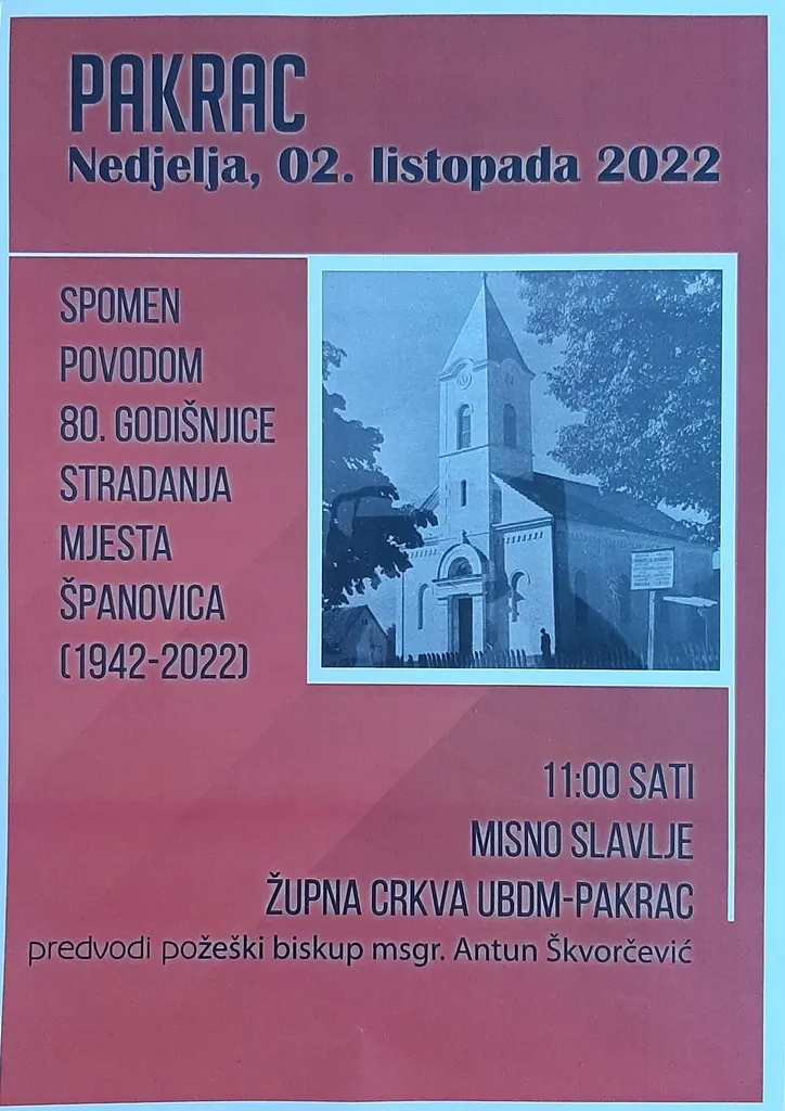 Fotografija uz članak „2. LISTOPADA Komemoracija u Španovici povodom 80. godišnjice stradavanja“