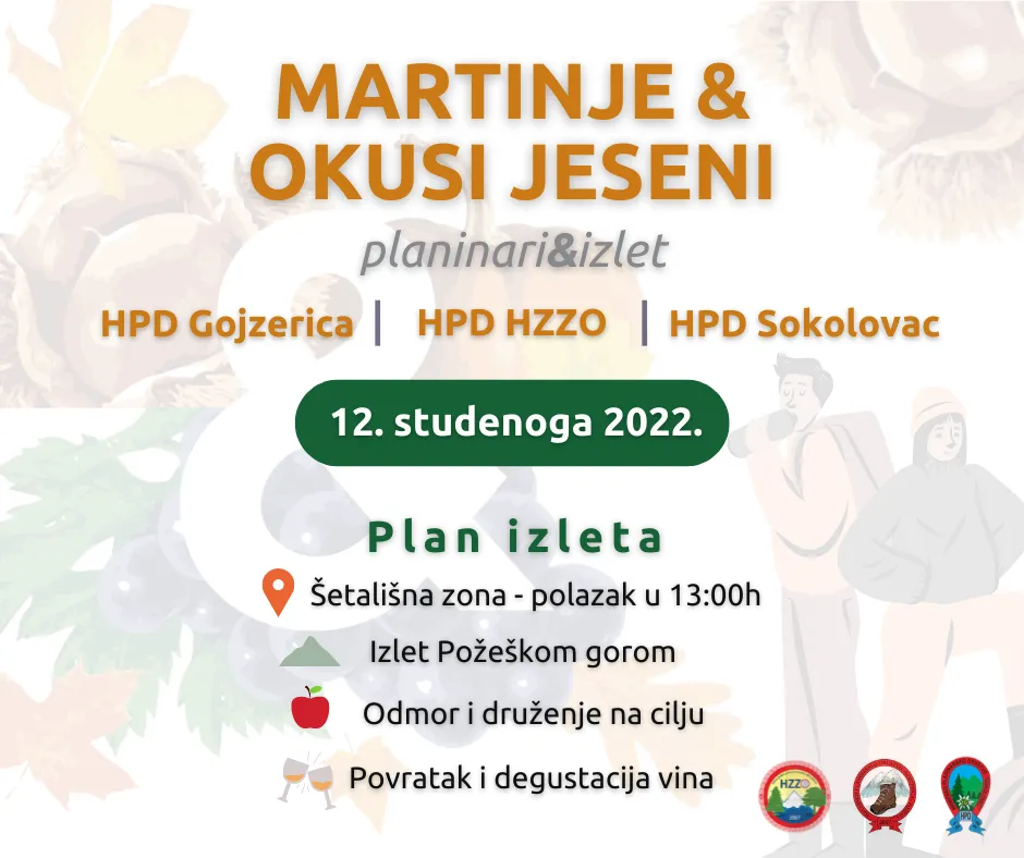 Martinje Okusi jeseni Planinarski izlet