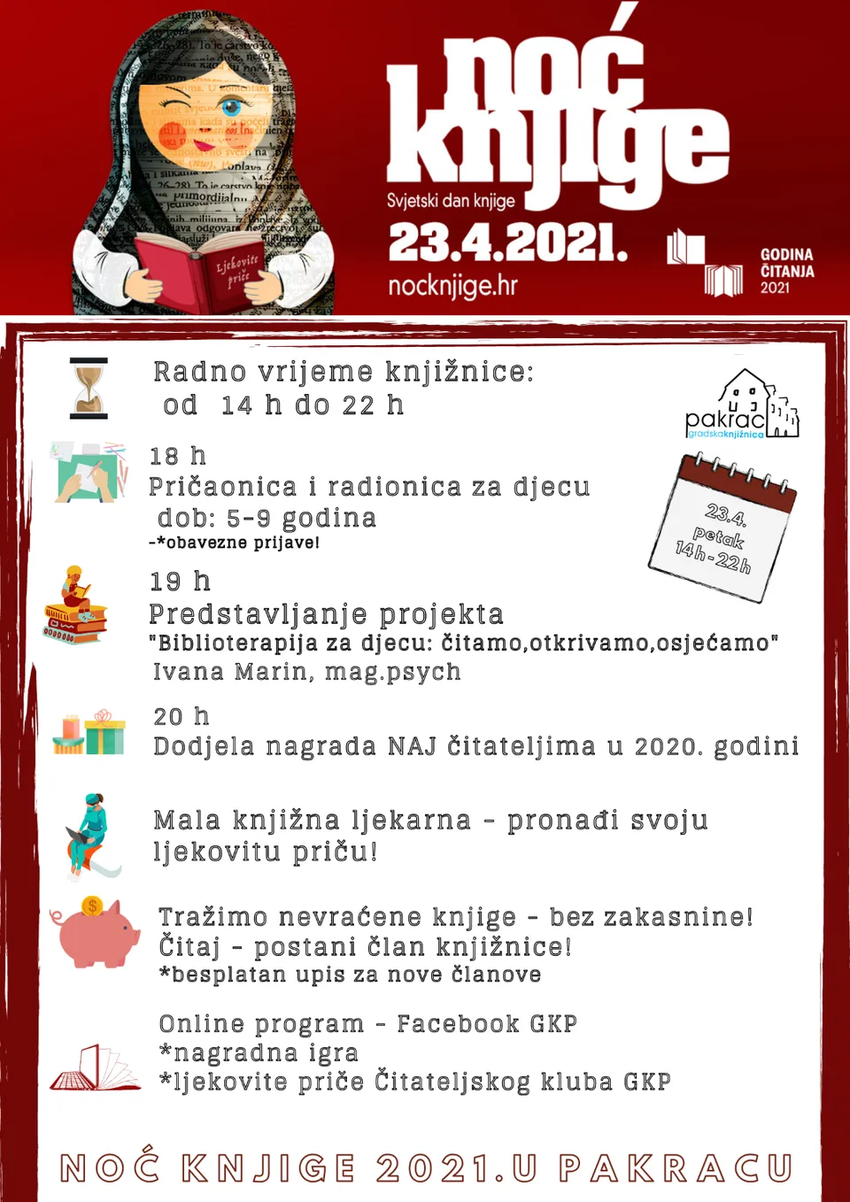 plakat Noć knjige