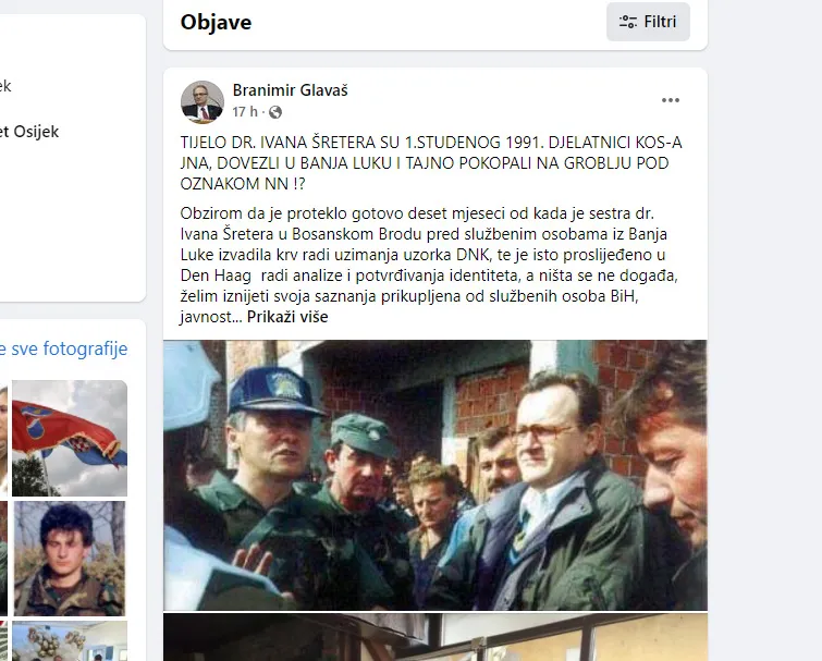 Glavaš facebook