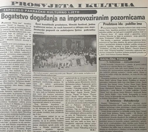 Fotografija uz članak „Pakračko ljeto - 30 godina pakračkog kulturnog bljeska“