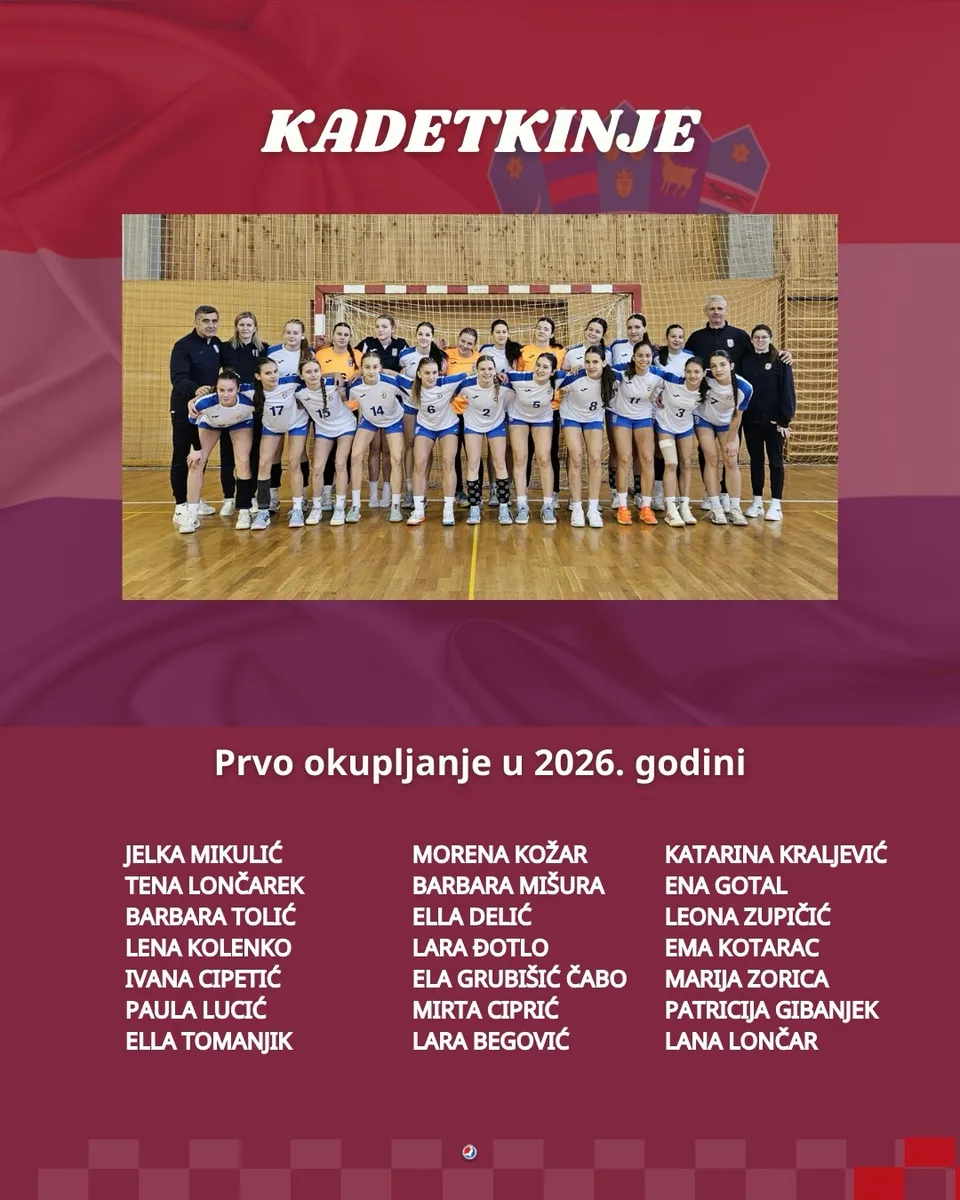 zenska kadetska rukometna reprezentacija 2026
