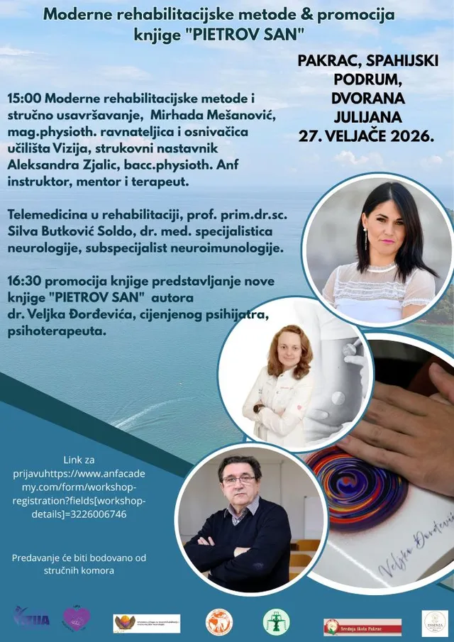 Moderne rehabilitacijske metode promocija knjige PIETROV SAN 4