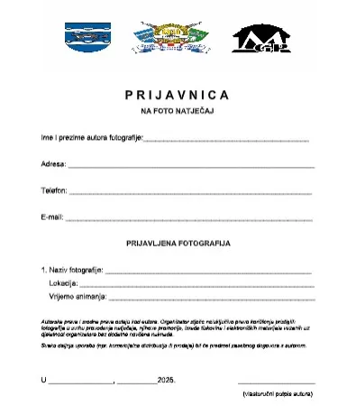 prijavnica foto natjecaj