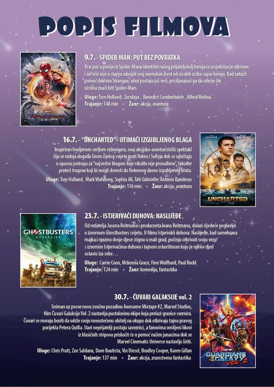 Fotografija uz članak „KINO POD ZVIJEZDAMA 16. srpnja druga projekcija filma“