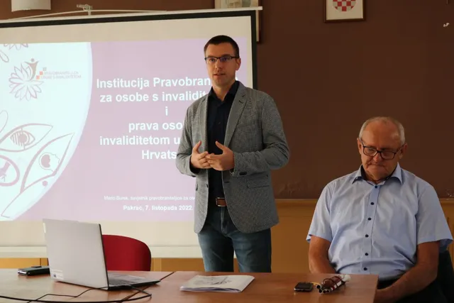 Fotografija uz članak „UDRUGA SLIJEPIH PAKRAC-LIPIK Predstavljen rad područnog ureda pravobraniteljice za osobe s invaliditetom“
