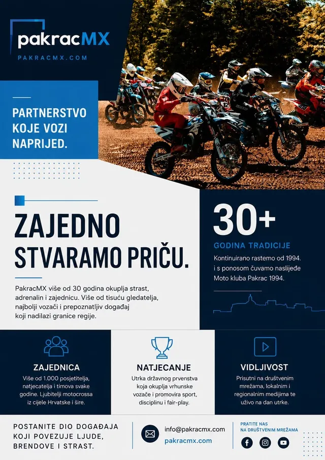 Fotografija uz članak „TRADICIJA, KVALITETA, POTENCIJAL MK "Pakrac 1994." traži partnere za razvoj motocross priče“