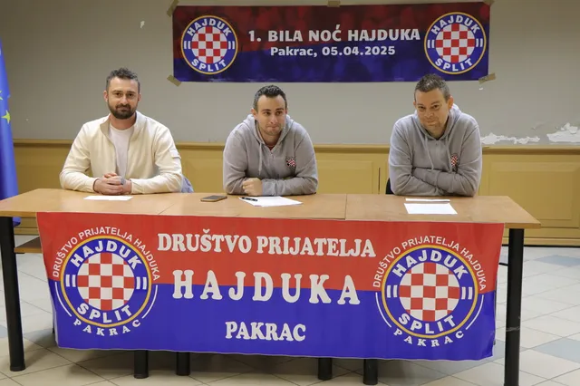 Fotografija uz članak „SKUPŠTINA DRUŠTVA PRIJATELJA HAJDUKA PAKRAC Glavna aktivnost Bila noć“