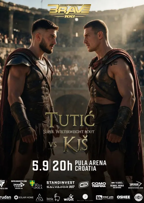 Fotografija uz članak „BRAVE 108 Ivan Kiš se 5. rujna bori u pulskoj Areni pred 10 tisuća gledatelja“