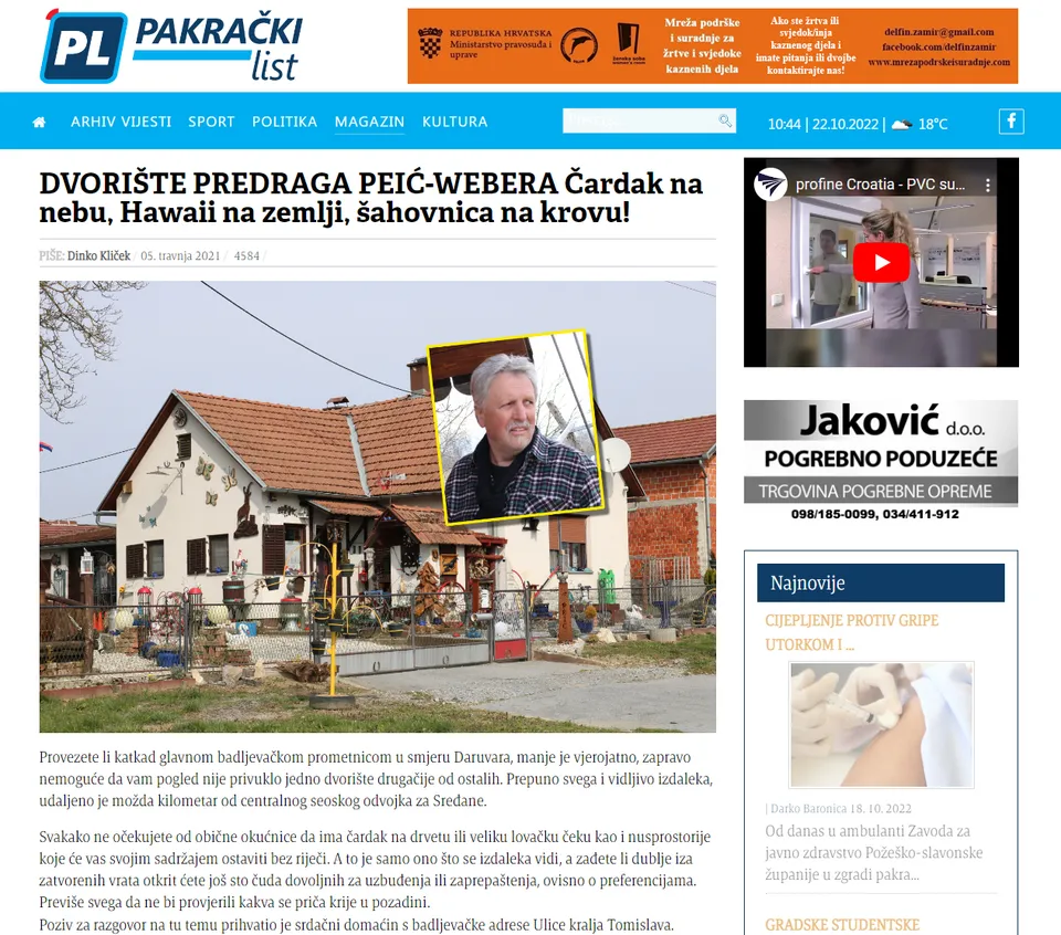 Fotografija uz članak „NOVO PRIZNANJE PAKRAČKOM LISTU: Dinku Kličeku nagrada za reportažu“