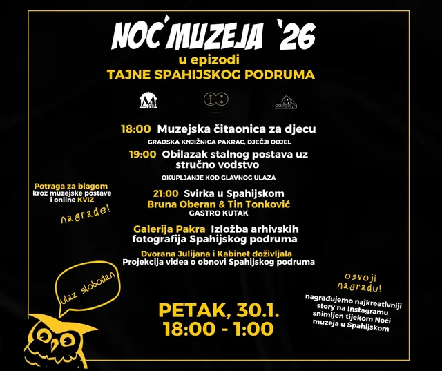 Fotografija uz članak „Noć muzeja u Pakracu prvi put u obnovljenom Spahijskom podrumu“