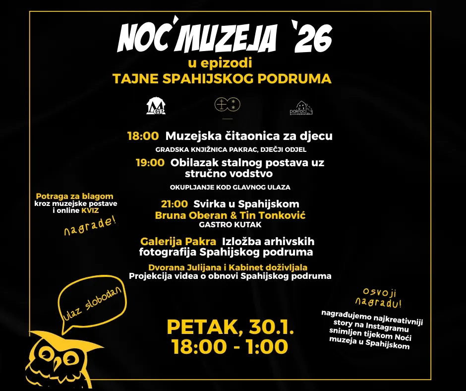 Fotografija uz članak „Noć muzeja u Pakracu prvi put u obnovljenom Spahijskom podrumu“