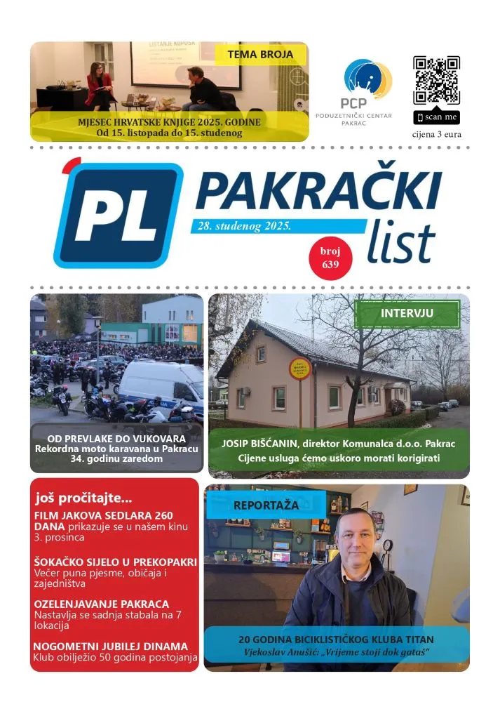 Fotografija uz članak „OD DANAS U PRODAJI Novi 639. broj Pakračkog lista“