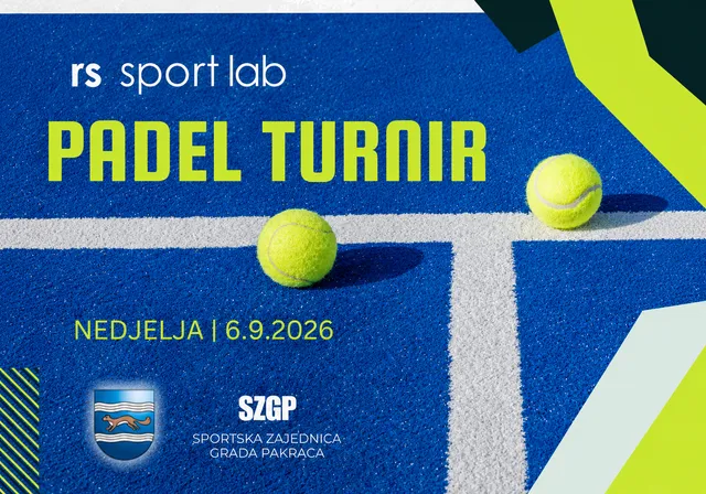 Fotografija uz članak „SZGP Prijave za padel turnir u Sportsko-rekreacijskom centru“