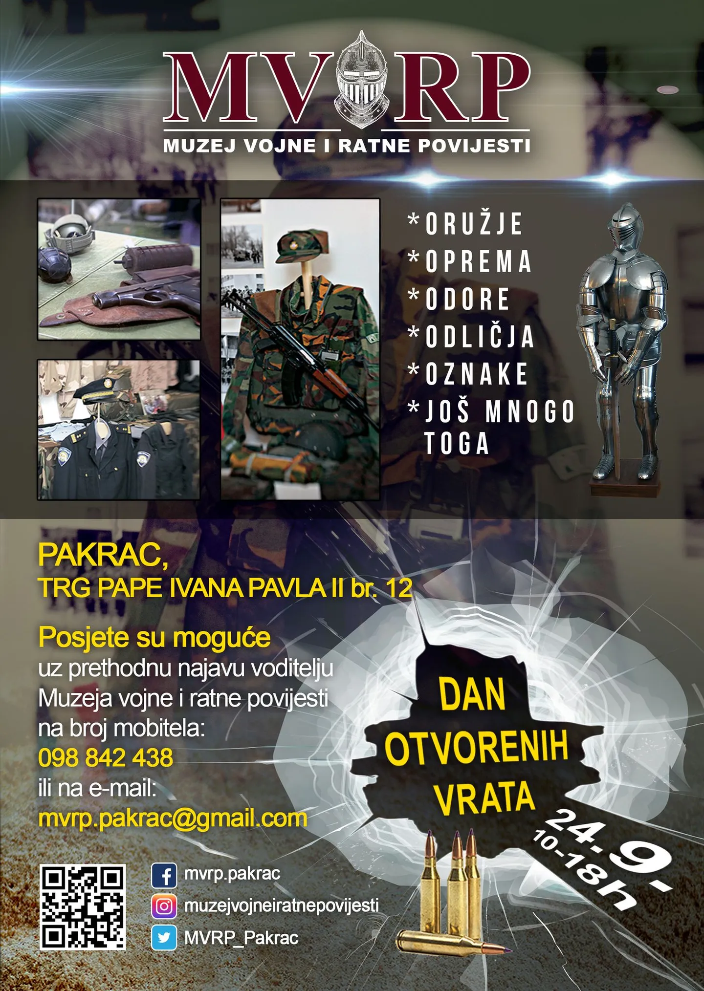 Fotografija uz članak „MUZEJ VOJNE I RATNE POVIJESTI Dani otvorenih vrata povodom 10 godina rada“