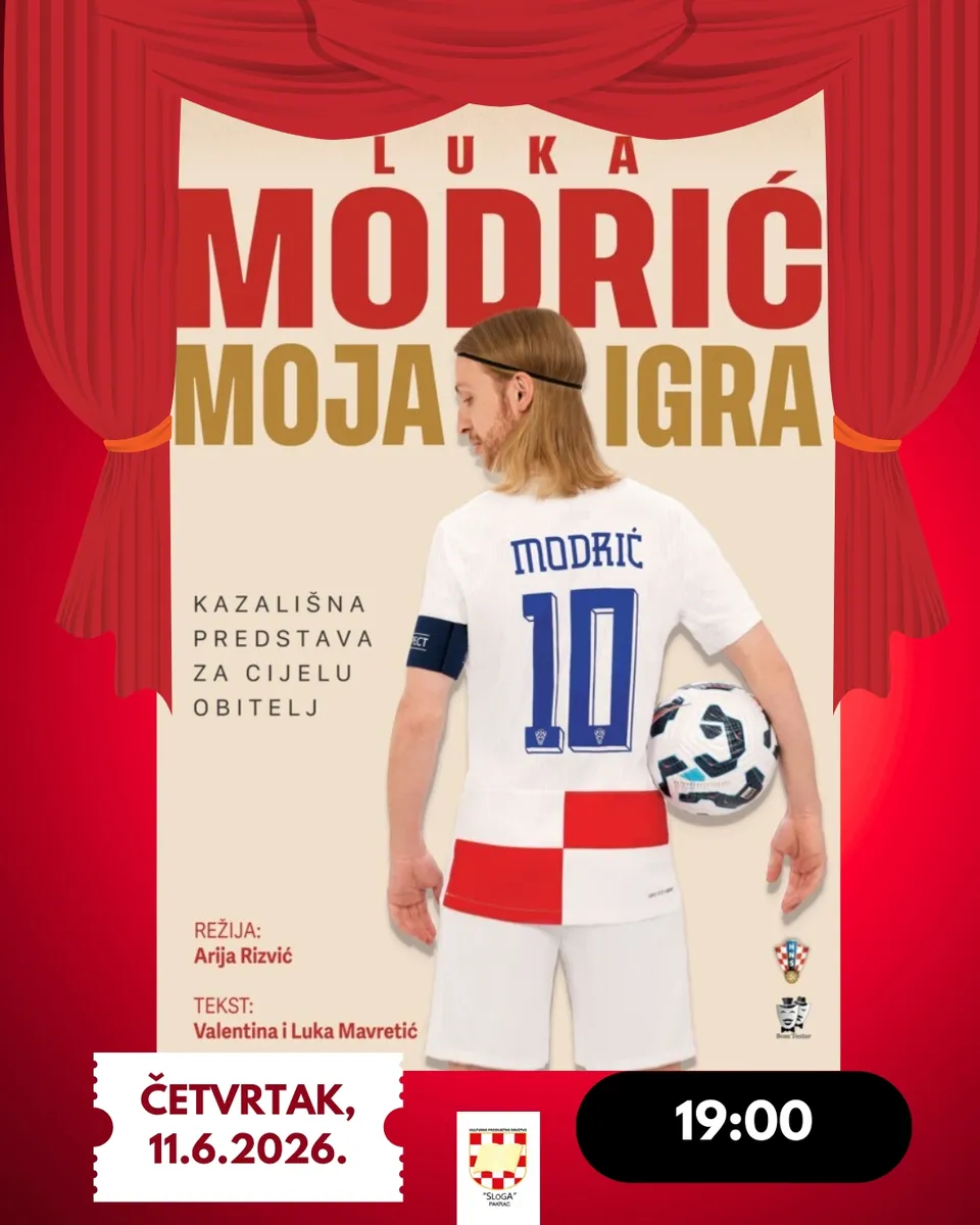 Fotografija uz članak „Kazališna predstava „Luka Modrić: Moja igra“ stiže u Pakrac“