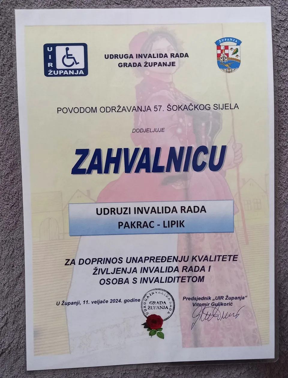 invalidi zahvalnica