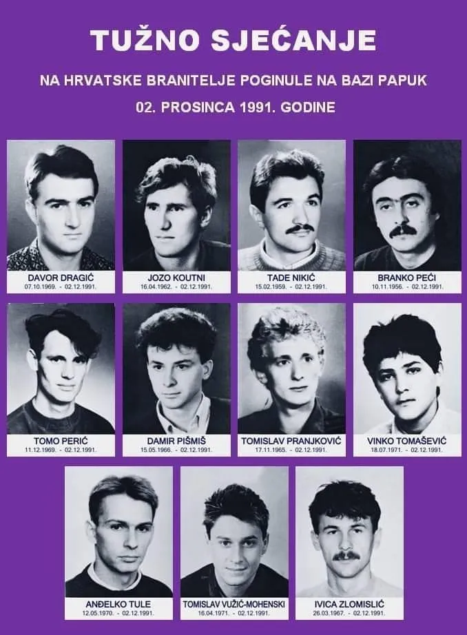 11 branitelja baza papuk